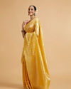 Mohey Women Golden Yellow Elegance Saree