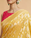 Mohey Women Golden Yellow Elegance Saree