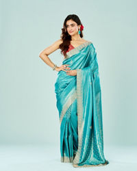 Mohey Women Regal Rama Green Saree