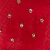 Cerise Pink Buta Jaal Patterned Saree with Rhinestone Paisley Saree