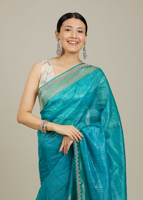 Mohey Women Blue Elegance Saree
