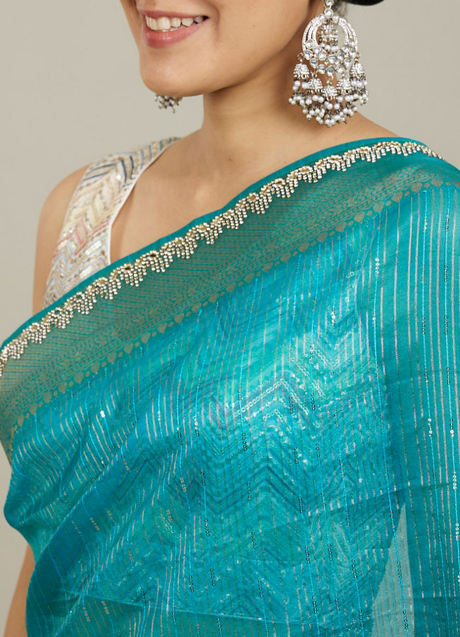Mohey Women Blue Elegance Saree