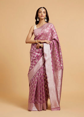 alt message - Mohey Women Elegant Radiance Purple Saree image number 0