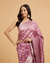 alt message - Mohey Women Elegant Radiance Purple Saree image number 1