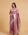 alt message - Mohey Women Elegant Radiance Purple Saree image number 2