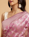 alt message - Mohey Women Elegant Radiance Purple Saree image number 3