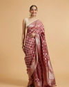 Mohey Women Dusty Pink Elegance Saree