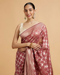 Mohey Women Dusty Pink Elegance Saree