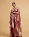 alt message - Mohey Women Dusty Pink Elegance Saree image number 2