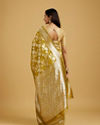 Mohey Women Mehandi Green Bel Buti Patterned Saree with Intricate Border