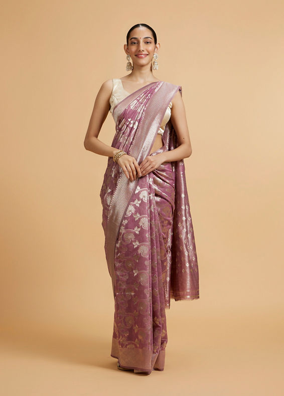 Mohey Women Purple Elegance Saree