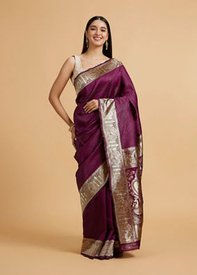 Mohey Women Purple Elegance Saree image number 1