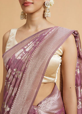 Mohey Women Purple Elegance Saree image number 3