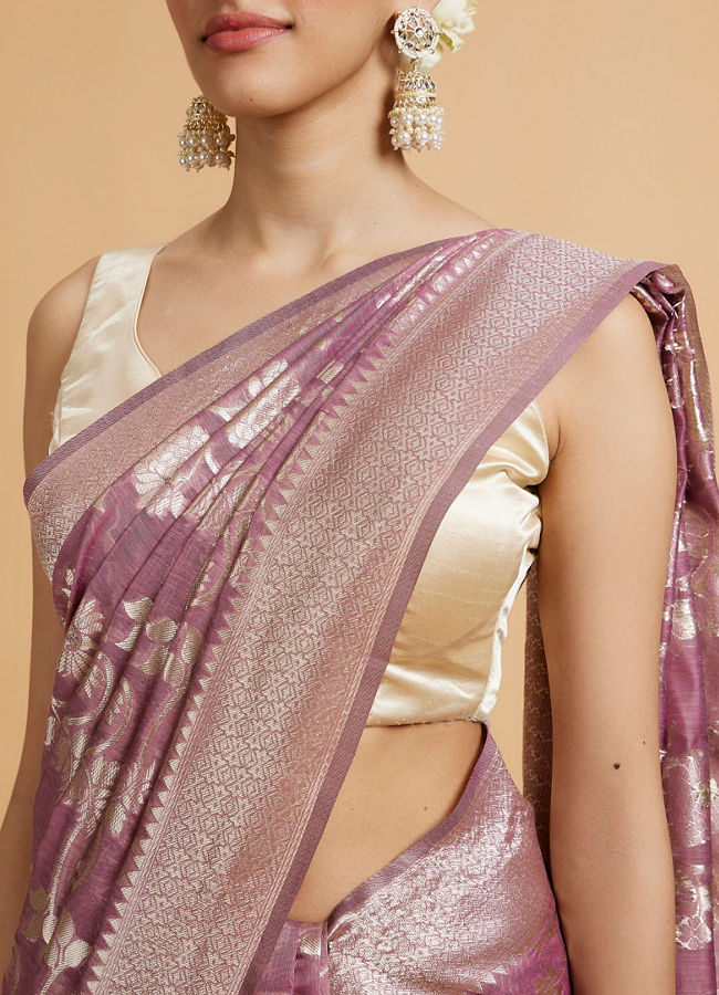 Mohey Women Purple Elegance Saree