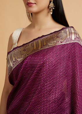 Mohey Women Purple Elegance Saree image number 7