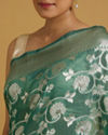 Mohey Women Sea Green Symphony Saree image number 3