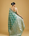 Mohey Women Sea Green Symphony Saree image number 4