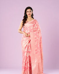 Mohey Women Pink Festive Elegance Saree