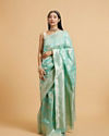 alt message - Mohey Women Sea-Green Radiance Saree image number 0