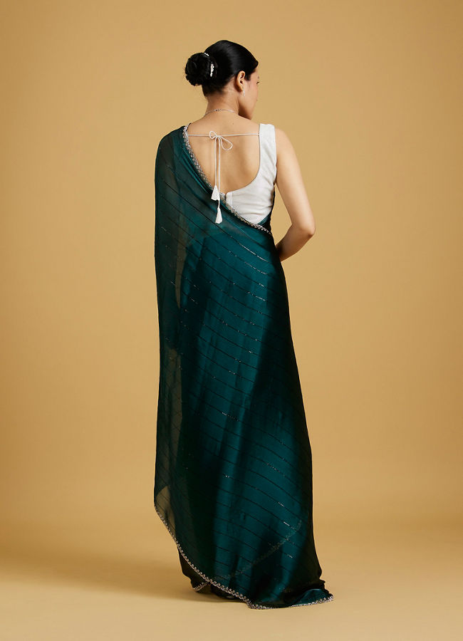 Mohey Women Timeless Tranquility Green Saree