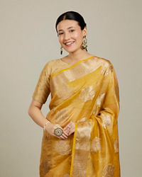 Mohey Women Mustard Yellow Enchantress Saree