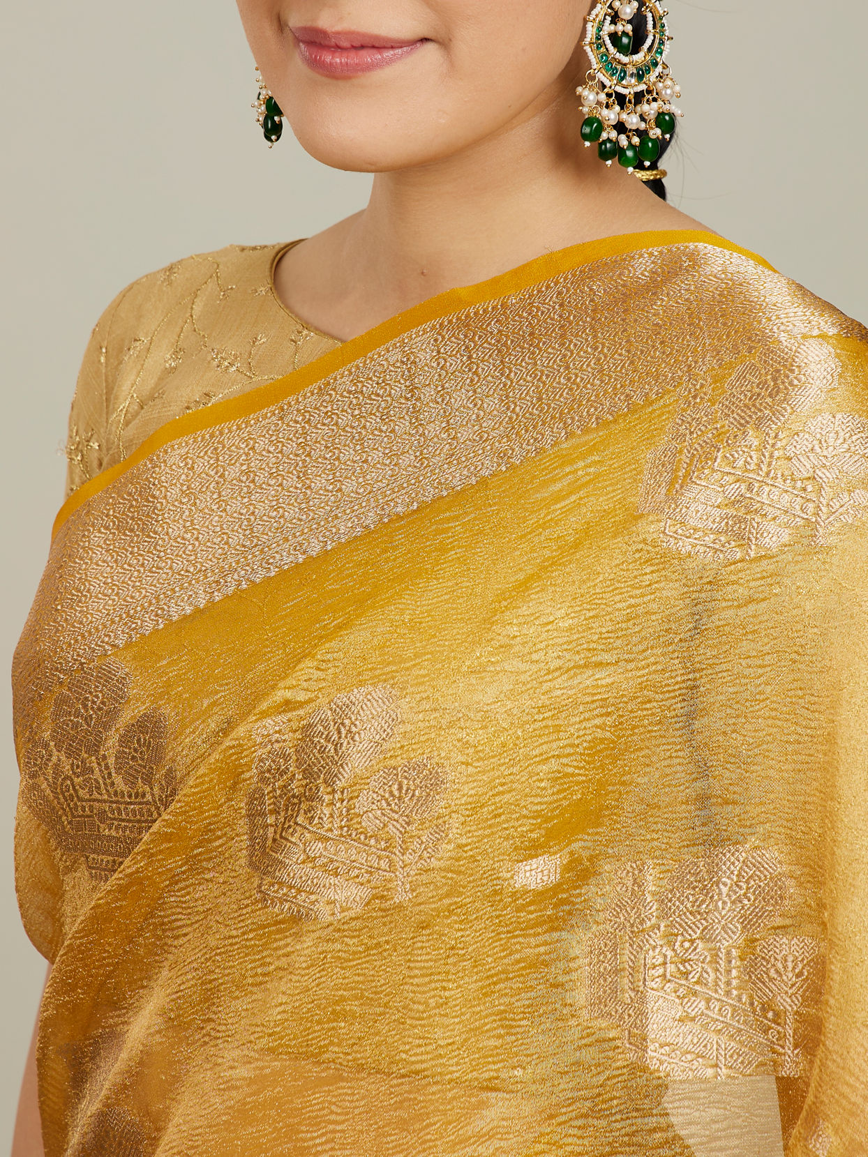 Mohey Women Mustard Yellow Enchantress Saree