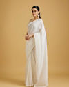 Mohey Women Ethereal Cream Organza Saree