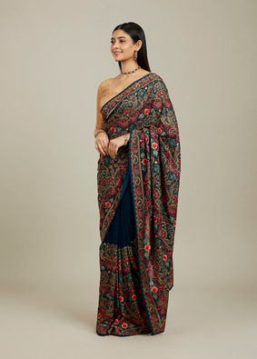 Mohey Women Azure Elegance Georgette Saree image number 2