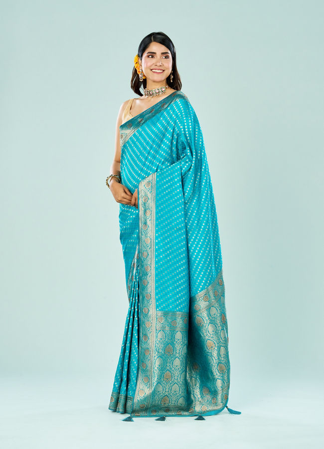 Mohey Women Sapphire Glow Traditional Saree
