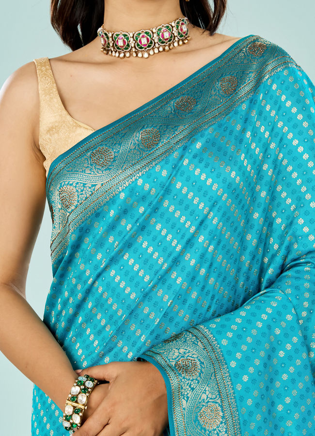 Mohey Women Sapphire Glow Traditional Saree