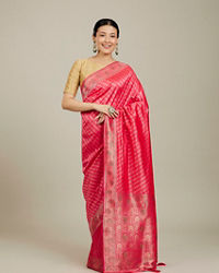 Mohey Women Pink Festive Charm Saree