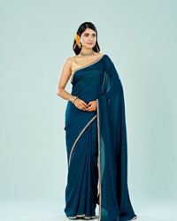 Mohey Women Elegant Blue Saree