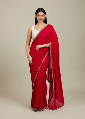 Mohey Women Red Radiance Silk Saree image number 0