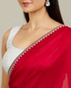 Mohey Women Red Radiance Silk Saree image number 3