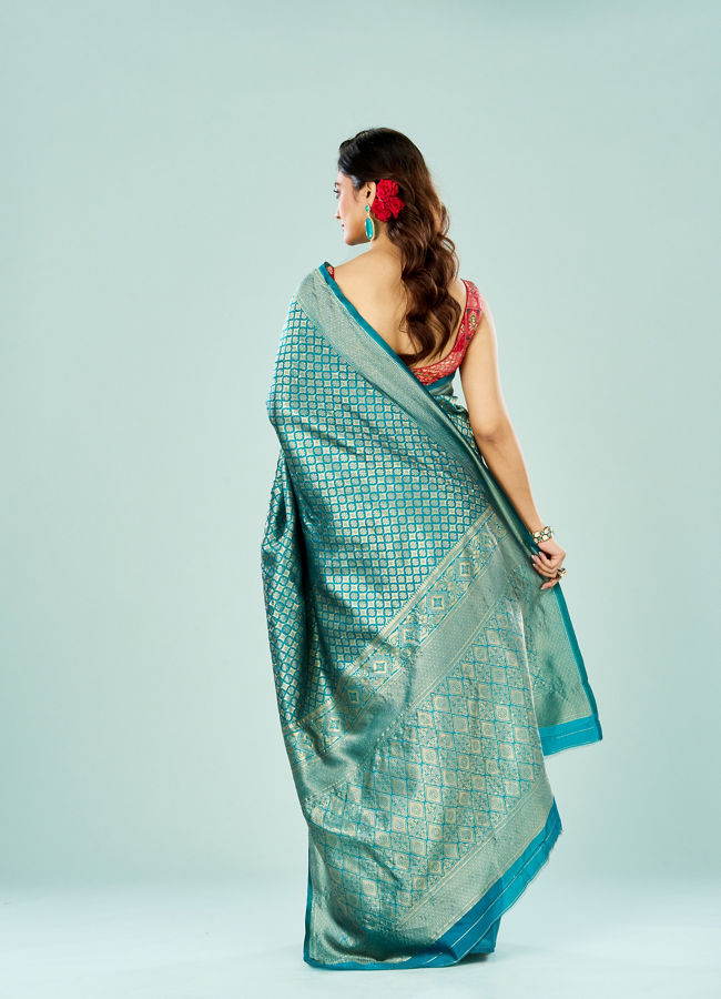 Mohey Women Emerald Dream Art Silk Saree