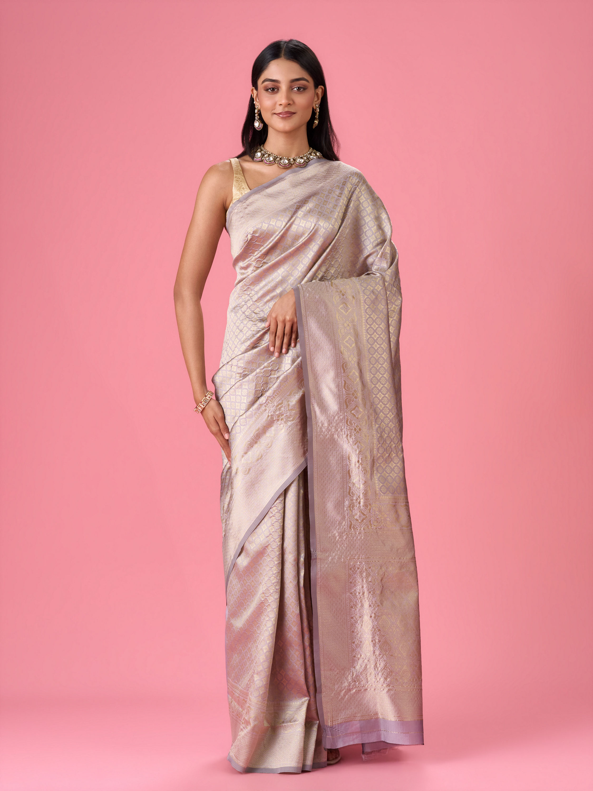 Mohey Women Lilac Rhapsody Saree