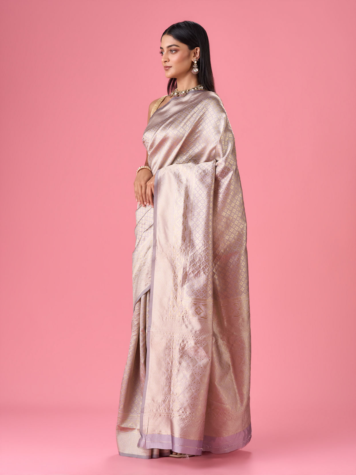 Mohey Women Lilac Rhapsody Saree