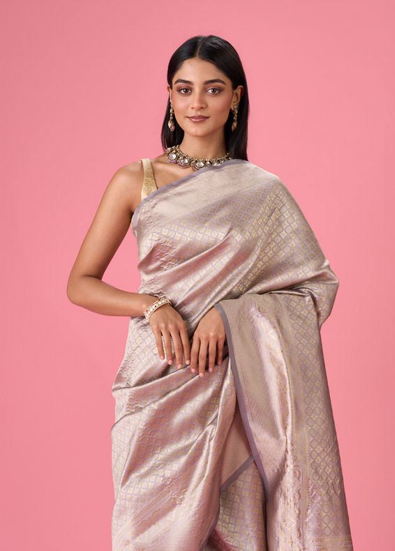 Mohey Women Lilac Rhapsody Saree