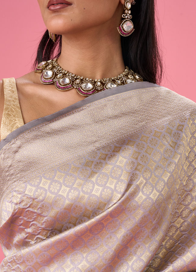 Mohey Women Lilac Rhapsody Saree