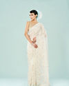 Elegant Cream Organza Saree