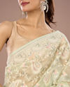 Mohey Women Enchanting Pista Green Saree