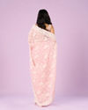 Mohey Women Enchanting Pink Organza Saree