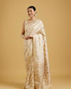 Mohey Women Cream Radiant Elegance Saree image number 2