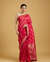 Mohey Women Ravishing Rani Colored Saree image number 0