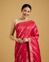 Mohey Women Ravishing Rani Colored Saree image number 1