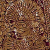 Wine Red Dotted Patterned Saree with Peacock Zari Motifs on the Border