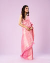 Mohey Women Elegant Pink Saree