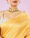 Mohey Women Sunshine Yellow Art Silk Saree