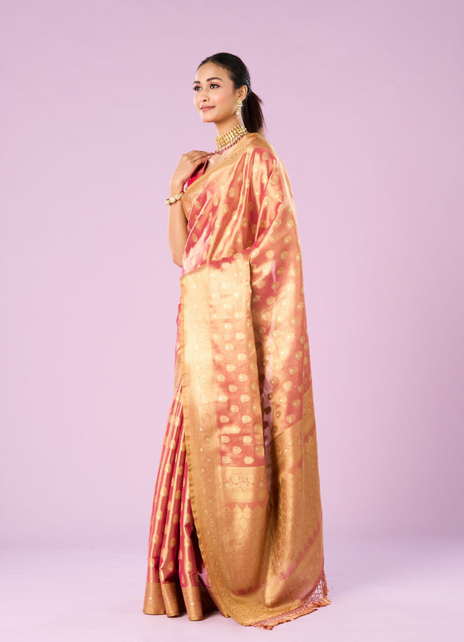 Mohey Women Ethereal Gajree Elegance Saree