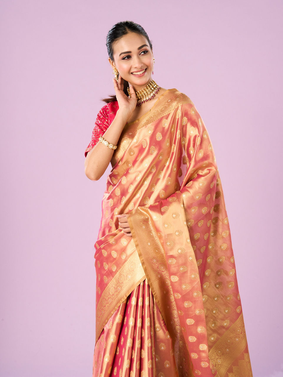 Mohey Women Ethereal Gajree Elegance Saree